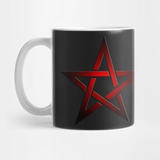 Pentagram Red Fade Design Mug